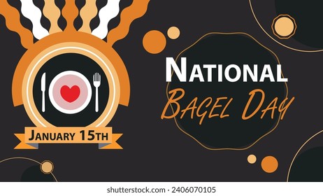 Nationales Bagel Day Vektorbanner-Design. Happy National Bagel Day moderne minimale grafische Poster-Illustration.