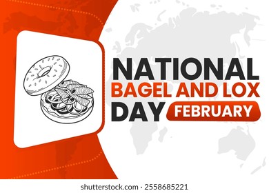 NATIONAL BAGEL AND LOX DAY Vector Illustration background