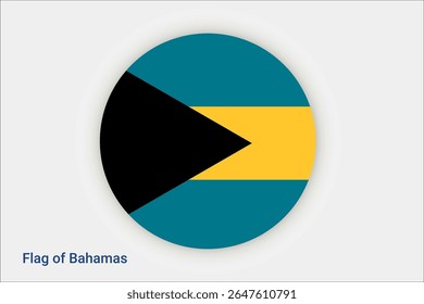 National Bahamas flag. High detailed flag of Bahamas. North America. 3D illustration.
