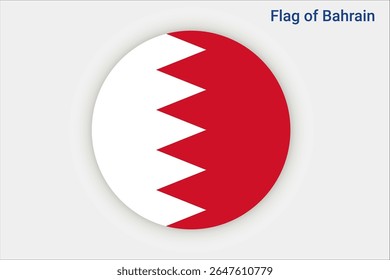 National Bahrain flag. High detailed flag of Bahrain. Asia. 3D illustration.