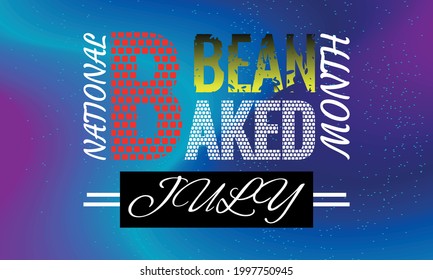National Baked Bean Month. Geometric design suitable for greeting card poster and banner