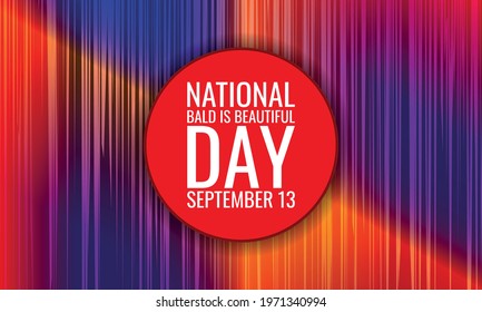 National Bald is Beautiful Day. Geometric design suitable for greeting card poster and banner