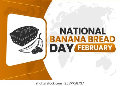 NATIONAL BANANA BREAD DAY Vector Illustration background