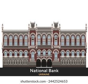 National Bank of Ukraine. Vector illustration