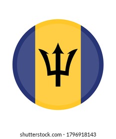 National Barbados flag, official colors and proportion correctly. National Barbados flag. Vector illustration. EPS10. Barbados flag vector icon, simple, flat design for web or mobile app.