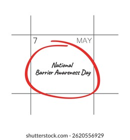 National Barrier Awareness Day, May 8 - calendar date.