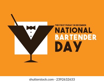 National Bartender Day. The first Friday in December. Eps 10.