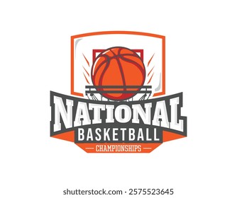 National Basketball Sport Championships Logo Design Template