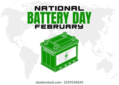 NATIONAL BATTERY DAY Vector Illustration background