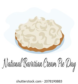 Nationaler bayerischer Cream Pie Day, Idee für Poster, Banner, Flyer, Postkarte oder Menüdekoration, Vektorgrafik