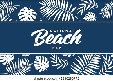 National Beach Day background template Holiday concept