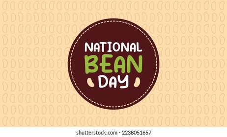 National bean day vector flat style. Suitable for poster, cover, web, social media banner.