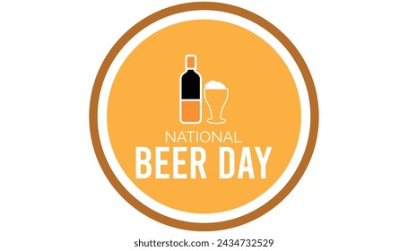 National Beer Day observed every year in April. Template for background, banner, card, poster with text inscription.