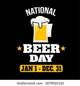 National Beer Day Vector Design