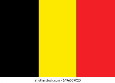 National Belgium flag. Simple flat vector illustration eps10