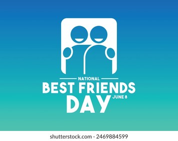 National Best Friends Day. June 8. Gradient background. Best friend icon. Gradient background. Eps 10.