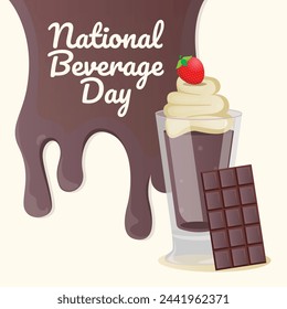 National Beverage Day design template good for celebration usage. beverage vector image. flat design. eps 10.