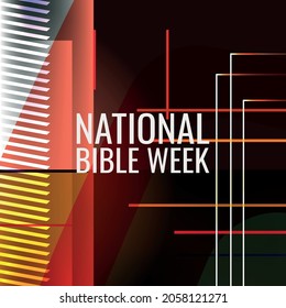 National Bible Week.Geometric design suitable for greeting card poster and banner