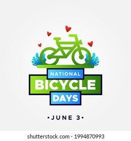 National Bicycle Day Background Design