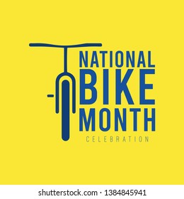 National Bike Month Vector Template Design Illustration