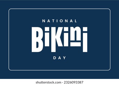 Día Nacional del Bikini, plantilla de fondo Concepto de vacaciones