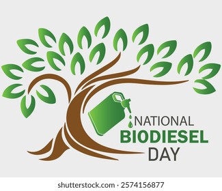 National biodiesel day background template. Holiday concept. background, banner, placard, card, and poster design template with text inscription and standard color. vector illustration.