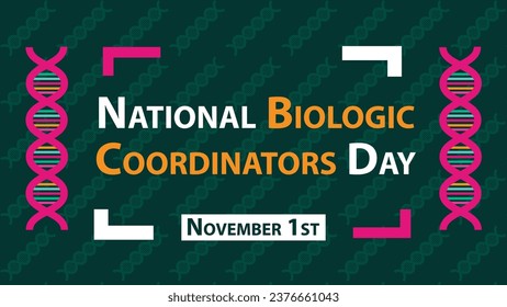 Diseño de pancartas vectoriales en el Día Nacional de los Coordinadores Biológicos. Feliz Día Nacional de los Coordinadores Biológicos, moderna y mínima ilustración de afiches gráficos.