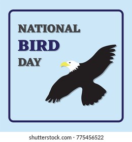 National bird day. Bald eagle . Vector illustration.