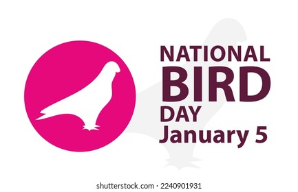 National bird day January 5 Vector EPS10 illustration