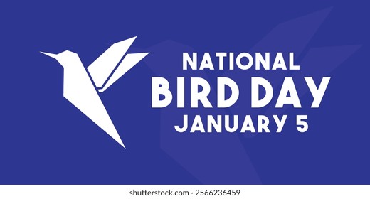 National Bird Day. January 5. Blue background. Eps 10.