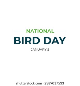 National bird day logo vector template,bird day logo 5 january,
Tshirt design,modern logo.