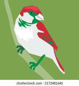 National bird of Italy- Sparrow clip art
