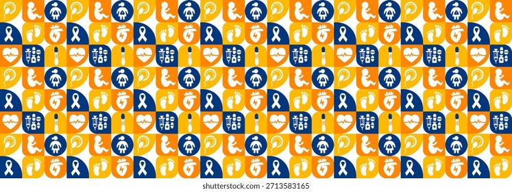 National Birth Defects Hintergrund, Banner, Karte oder Plakat-Design-Vorlage. Sensibilisierung für die Mission. Vektorgrafik.
