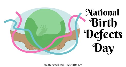 National Birth Defects Day, banner or flyer idea on health and medicine theme vector illustration