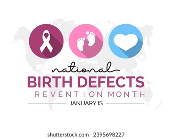 National Birth Defects Prevention Month vector template. Raising Awareness and Supporting Healthy Pregnancies with Birth Defect Prevention Graphics. background, banner, card, poster design.