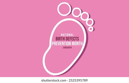 National Birth defects prevention month. background, banner, card, poster, template. Vector illustration.