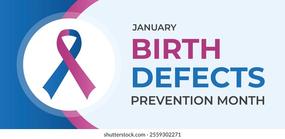 National Birth Defects Prevention Month vector template. Raising Awareness of Healthy Pregnancies with Birth Defect Prevention