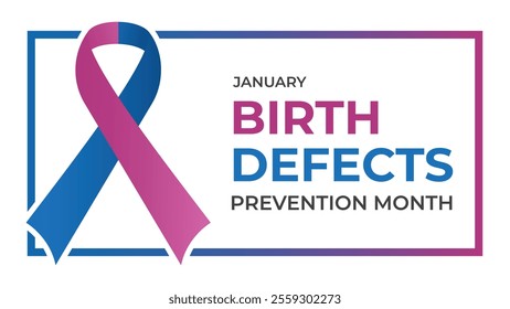 National Birth Defects Prevention Month vector template. Raising Awareness of Healthy Pregnancies with Birth Defect Prevention