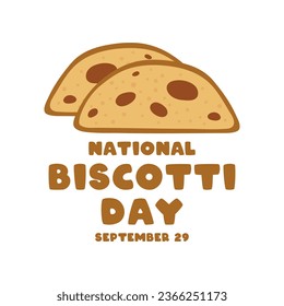 National Biscotti Day. September 29. Eps 10.