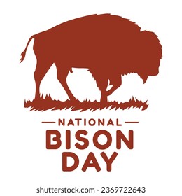 National Bison Day Design-Vorlage gut für Feierlichkeiten. Bison, Vektorgrafik. Bisonbild. Vektor eps10.