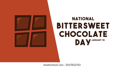 National Bittersweet Chocolate Day. January 10. Eps 10.