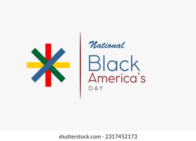 national black america's day Holiday concept. Template for background, banner, card, poster, t-shirt with text inscription