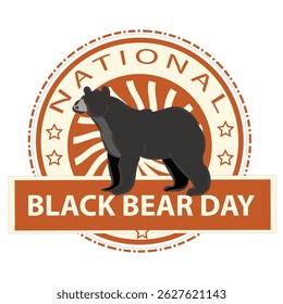 National Black Bear Day Sign and Badge