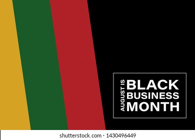 National Black Business Month in August. Greeting card, poster, banner concept. Vector EPS 10.