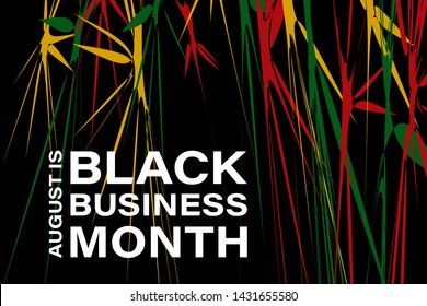 National Black Business Month in August. Greeting card, poster, banner concept. Vector EPS 10.