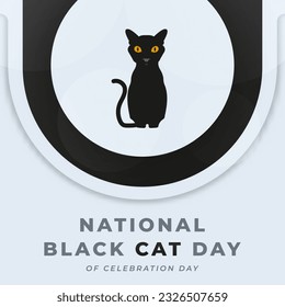 National Black Cat Day Celebration Vector Design Illustration for Background, Poster, Banner, Advertising, Greeting Card