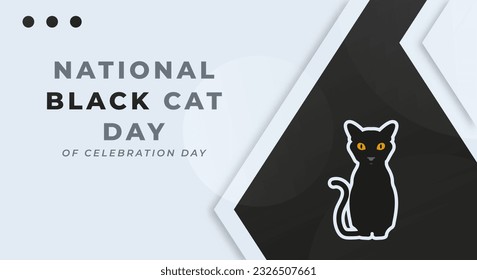 National Black Cat Day Celebration Vector Design Illustration for Background, Poster, Banner, Advertising, Greeting Card