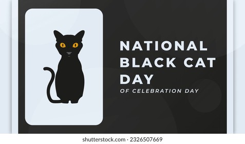 National Black Cat Day Celebration Vector Design Illustration for Background, Poster, Banner, Advertising, Greeting Card