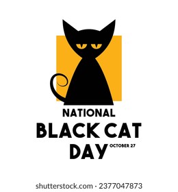 National Black Cat Day. October 27. Eps 10.