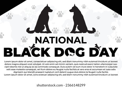 National Black Dog Day – October 1, 2023, Color changeable, Illustrator Eps File, Suitable for use in print media or social media. Get it now at shutterstock.